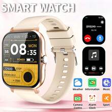 Unisex Smart Watch, Multiple Sports Modes, Message And Call Notifications, Multi-Function Sports Smart Watch, Perfect Gift For Parties, Holidays, Birthdays - Gold - View 2
