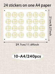 LICVIC Custom Text Christmas Gift Stickers, Personalized Family Name Labels, Elegant Golden Holiday Style, Customized Merry Christmas Envelope Seals, Customizable Gift Wrapping Labels, Christmas Cards, Present Decor, Holiday Party Gifts, Round Sticker - Style B - View 8