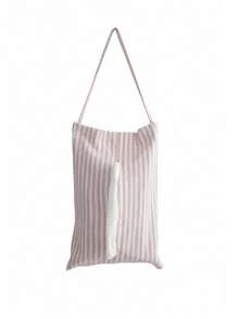 1pc Nordic Striped Hanging Tissue Holder Home Decor, Reusable Fabric Tissue Storage Box Suitable For Car Seats, Bathroom, Bedroom, Lightweight And Portable Tissue Organizer - Multicolor - View 11