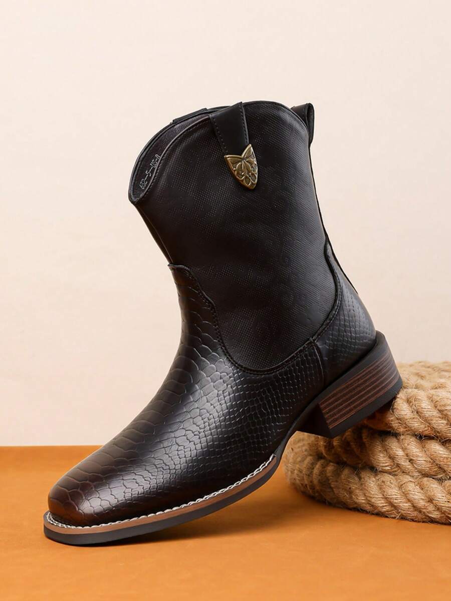 New Fashion Men's Northwest Style Boots - Black Brown - View 1