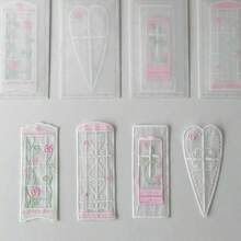 Vintage Rose Embroidery Bookmarks, Organza Transparent Floral Page Markers, Aesthetic Hollow‑Out Reading Accessories For Book Lovers - A - View 6