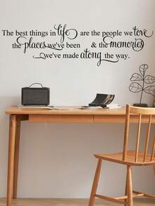 Inspirational English Slogan Butterfly Wall Sticker, Self-Adhesive Removable Waterproof PVC Material, Bedroom, Study, Office Atmosphere Decor Wall Decal - Wall Stickers - View 9