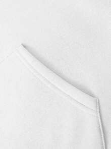 Men's Solid Color Hoodie Sweatshirt Spring/Autumn Style Kangaroo Pocket All-Match Versatile Casual Pullover Top - Khaki - View 7