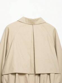 Camellia Autumn New Women's European And American Style Fashion Minimalist Versatile Puff Effect Short Jacket - Khaki - View 5