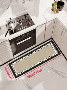 1 Pc Border Stripe Lines Pattern Kitchen Mat, 3.5 Mm Soft Rubber That Absorbs Water And Is Easy To Clean. Suitable For Corridors, Bathrooms, Living Rooms, Outdoor Door Mats, And Toilets. Useable Throughout The Year And For Various Holidays. - Multicolor - View 17
