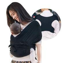 Front-Carry Baby Carrier 0-7 Months, Wrap-Style Baby Sling, Breathable & Sweat-Free, Easy Storage - Multicolor - View 6