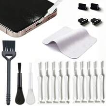 Phone Charging Port & Speaker Cleaning Brush Set, Multifunctional Electronic Dust Removal Tool Kit, Portable Mini Brush For Cellphone Charging Hole, Keyboard Earphone Dust Cleaner - Multicolor - View 13
