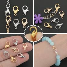 100pcs Random Mixed Color Lobster Clasp, Suitable For DIY Phone Chain End Clasp, Jewelry Clasp, Necklace, Bracelet, Anklet, Jewelry Making, Keychain, Bag Pendant, Accessory Making Material, DIY Jewelry Making Parts - Lobster Claw Clasp - View 8