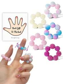 5pcs/1pc Finger Massage Rings To Relieve Anxiety And Stress, Beaded Fingertip Massage Rings, Unisex For Adults, Elastic Soothing Finger Massager, Textured Rings, Suitable For Home, Outdoor, School, Office, Travel And Other Occasions, Ideal Choice For Relieving Anxiety And Stress - Multicolor - View 14