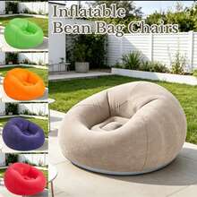 Random Color Large Lazy Inflatable Sofa Chair PVC Recliner Bean Bag Sofa Pouf Sofa Tatami Living Room Supplies Outdoor Camping Equipment - Random Color - View 5