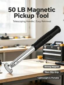 50LB Telescoping Magnetic Pickup Tool, Extendable Magnetic Magnet Stick, Non‑Slip Ergonomic Handle Magnetic Retriever Tool For Retrieving Screws Nuts Metal Parts Auto Repair DIY Hand Tool - A - View 1