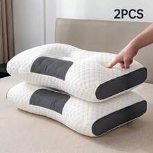 Neck & Cervical Pillows - White-2 Pieces - View 1