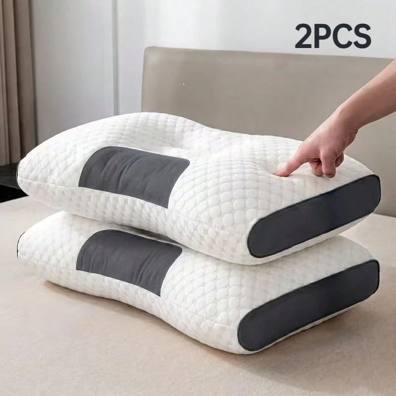 Neck & Cervical Pillows - White-2 Pieces - View 1