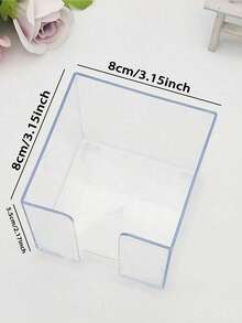 400 Sheets 4 Pads Square Sticky Notes And 1 Sticky Note Box, Self-Adhesive Memo Sticky Notes, Suitable For Office, School And Home Use, Suitable For Office, School And Home Organization, Back To School Gift, Back To School Gift Set, School Supplies - Transparent - View 4