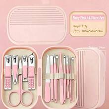 14pcs Professional Manicure Set, Stainless Steel Nail Tools Kit (With Portable Storage Box), Suitable As Gift For Friends And Parents, Nail File, Hand And Foot Care Accessories, Christmas Gift, Back To School, Halloween, Christmas, School, Beauty - Multi-color - View 12