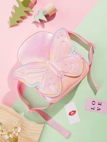 1pc Girls Backpack Cute Butterfly Glitter Fashion Accessory Shoulder Bag Children's Small Backpack Suitable For Girls Gift - Butterfly Backpack - View 2
