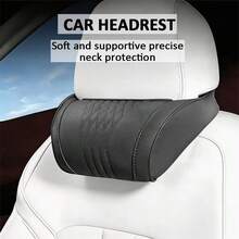 Luxury Car Neck Pillow, Nappa Headrest, Seat Cushion, Neck Support Pillow, Car Seat Pad, Comfortable And Breathable, Lumbar And Neck Support, Exquisite Embroidery, All-Season Use, Car Interior Decoration Accessories - A - View 8