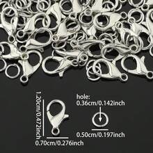 150pcs DIY Jewelry Clasps Accessories, Includes Lobster Clasps And Jump Rings, Suitable For DIY Woven Jewelry, Necklaces, Bracelets, Anklets, Bags, Keychains, Spring Connectors, Phone Chain End Clasps, Pendant Hooks, DIY Jewelry Making Materials - DIY - View 4