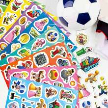SUPER MARIO BROS. 1set/8pcs Cartoon Themed Stickers, A Variety Of Classic Characters And Interesting Patterns. It Can Decorate Hand Accounts, Water Cup Notebooks, And Is A Small Gift For Children's Parties. Halloween, Christmas And Other Festivals (Stochastic Style) - Multicolor - View 4