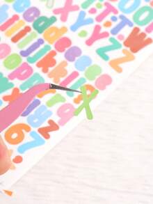 5/10 Sheets (1500Pcs) Waterproof English Letter Stickers, Decorative Number & Letter Stickers For Planner, Scrapbook, Card, Postcard, Laptop, Skateboard, Helmet, Party And Holiday Decoration - Multi-color Letters - View 5