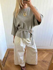 Women's New Autumn Knitted Sweater Elegant Casual Commute Travel - Grey - View 2
