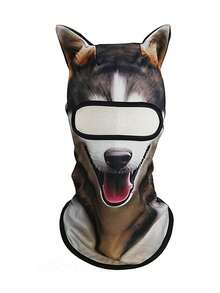 1pc Unisex Multi-Piece Balaclava Head Cover With 3D Animal Pattern, Outdoor Headscarf Face Mask, Suitable For Swimming, Hiking, Skiing And Daily Wear - Multicolor - View 12
