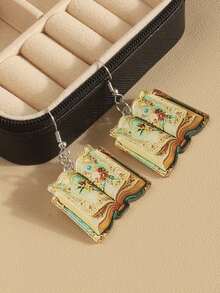 Light Luxury Minimalist Casual Creative Design Book Hat Personalized Earrings - Multicolor - View 6