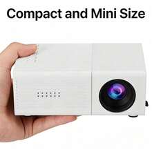 Compact LED Mini Projector, Supports Wired Phone Screen Mirroring, USB Powered Portable Home Theater Projector, Built-In Speaker, Suitable For Movies And Outdoor Use, Compatible With Smartphones And Laptops, Only Includes PD Cable, No Plug Or Power Adapter Included - White - View 9