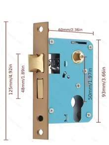 1 Set Full Metal Door Lock With 2 Handles, Combination Of Science And Modernity, Perfect Appearance And Exquisite Craftsmanship, Easy Installation And Convenient Use, High-Quality Texture - B - View 7