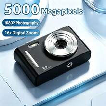 Vintage Digital Camera, 50MP Interpolated 1080P HD Video Camera, 8x Digital Zoom, 2.4-Inch LCD Display, MP3 Player & Built-In Games, Pocket Portable CCD Camera With Fill Light, Suitable For Students, 5 Colors Available (Black/White/Pink/Silver/Green) - View 2
