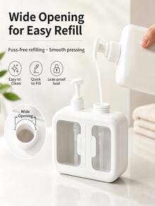 1pc Squishy‑Touch Press Empty Dispenser Bottles, Multi‑Color Style, Solid Pattern, PET Plastic Material, All‑Season Use, Minimalist Style, For Adults, For Travel Bathroom Kitchen Dorm Storage Organizing Occasions Bathroom Accessories Christmas Gift - Multiple Styles - View 9