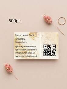 200/500/1000pcs Custom Text Business Card With QR Code,Customized Card For Small Business Owner,Entrepreneur,Beauty Salon,Studio,Company Office Supplies,Customizable Business Visiting Cards - Multicolor - View 11