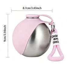 Customized Portable Water Bottle For Pet Dogs To Go Out, Customized Pet Name, 304 Stainless Steel Hook Spherical, Foldable Water Dispenser With Reflux, Used For Hiking And Camping, Portable Travel Small Water Bottle - Multicolor - View 12
