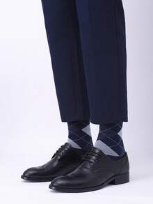 4 Pairs Unisex Mid-Calf Business Socks, Soft And Comfortable Texture, Breathable And Moisture-Wicking, Fashionable And Versatile Style, Essential For Business Success - Multicolor - View 5