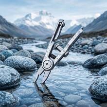 1pc Fishing Pliers, Micro Fishing Pliers With Anti-Loss Lanyard, Fly Fishing Multi-Function Fishing Scissors, Anti-Loss Rope, Stainless Steel Micro Mini Portable Open Ring Pliers - Micro-tweezers - View 6