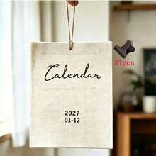 1pc/2027 Calendar Ins Style Calendar Wall Decoration Room Decoration, Minimalist Home Desktop Desk Calendar Decoration - A - View 13