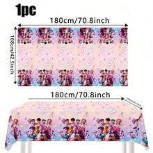 KPop Demon Hunters 51pcs Cartoon Anime Birthday Theme Party Set, Back To School Season Decoration, Holiday Essential Suitable For 10/20 People, Disposable Birthday Party Tableware Including Plates, Cups And Napkins. Holiday Decoration Supplies, Suitable For Camping, Picnic, Backyard BBQ And Party Decoration, Also Ideal Decoration For Halloween, Christmas And Party, And A Great Surprise Gift For Fans. - Multicolor - View 10