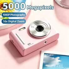 Vintage Digital Camera, 50MP Interpolated 1080P HD Video Camera, 8x Digital Zoom, 2.4-Inch LCD Display, MP3 Player & Built-In Games, Pocket Portable CCD Camera With Fill Light, Suitable For Students, 5 Colors Available (Black/White/Pink/Silver/Green) - View 9