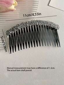Women's Crystal Rhinestone Hair Clips, Anti-Slip Hair Combs, Hair Slides, Bangs Clips, Full Rhinestone Hair Combs, Hair Clips For Forehead And Back Of Head, Hair Accessories, Popular Hair Combs, Hair Slides - Multicolor - View 4