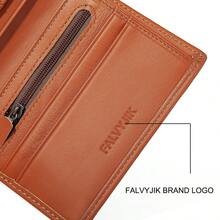 CAIBAOLAI 1pc Vintage Style Genuine Leather Men's Vertical Wallet, Slim Short Design, Can Hold ID Card And Multiple Credit Cards, Durable Classic Design, Portable And Easy To Carry - Khaki - View 11