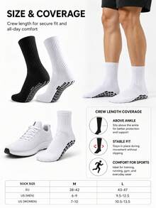 6 Pairs/10 Pairs Men's Non-Slip Rubber Sole Football Socks, Sports Socks - Multicolor - View 7