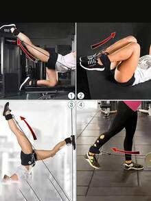 Adjustable D-Ring Ankle Strap With Support Function - Breathable Ankle Support, Suitable For Leg Training, Glute Kickbacks, Leg Extensions, Hip And Lower Body Exercises, Fitness Training, Gym Workouts, Home Workouts And More; Premium Sports And Fitness Accessory. - Multicolor - View 7