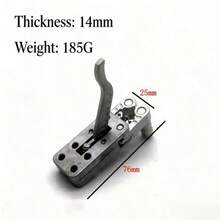 1pc Stainless Steel Release Trigger Accessory, Two‑Shaft Linkage Auto‑Reset Clamping Jaws, Open‑Close Mechanical Part For Outdoor Target Practice DIY Modification, For Adult Use Only - Multicolor - View 3