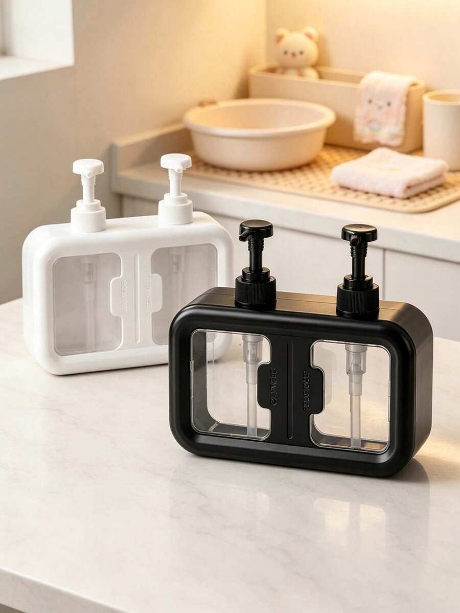 1pc Squishy‑Touch Press Empty Dispenser Bottles, Multi‑Color Style, Solid Pattern, PET Plastic Material, All‑Season Use, Minimalist Style, For Adults, For Travel Bathroom Kitchen Dorm Storage Organizing Occasions Bathroom Accessories Christmas Gift