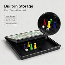 10 Set Permainan Papan Ular Tangga Magnetik Portabel Ukuran Besar, Bidak Permainan Ular Tangga 3D, Papan Permainan Lipat, Hadiah Pesta Liburan, Natal, Tahun Baru, Ulang Tahun, Warna Acak, Hadiah Natal, Kado, Suvenir - MultiWarna - View 1