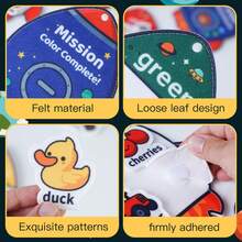 Felt Matching Game Set, Classroom Learning Word Cards, Color Matching Busy Book, Interactive Activity Busy Book, Reusable Felt Toy Book, Christmas, Halloween, Easter, Birthday Gift - Rocket Color - View 6