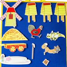 Quixorblex 12Pcs/Set Felt Storytelling Props – "Mother Hen Rose Takes A Walk" , Family Interaction & Reward Props, Lottery Activity Prizes, Creative Classroom & Youth Enlightenment Teaching Tools, Suitable For Families, Schools & Early Education Activities - Multicolor - View 13