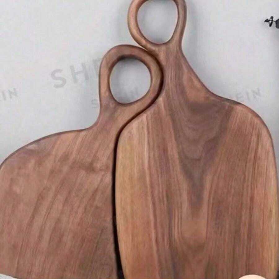 2pcs Compact Wooden Cutting Board Set, Suitable For Couples, Small Fruit & Bread Board, Kitchen Decor & Anniversary Gift - Multicolor - View 1