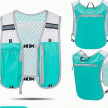 1 pc Tas Ransel Hidrasi Ringan Reflektif untuk Bersepeda dan Lari, Rompi Tas Olahraga Bernapas dengan Kantong Botol Air dan Saku Ponsel, Cocok untuk Bersepeda, Lari, Mendaki dan Aktivitas Luar Ruangan - MultiWarna - View 2