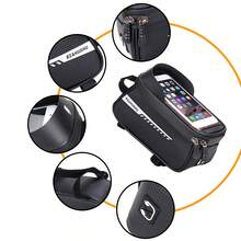 Waterproof Bicycle Top Tube Frame Bag, Touchscreen Phone Case Storage Pouch, Mountain & Road Bike Cycling Storage Bag - Multicolor - View 2